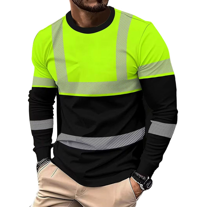🏃‍♂️ Camiseta deportiva de manga larga para hombre – absorbe la humedad, con estampado discreto, para días activos