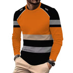 🏃‍♂️ Camiseta deportiva de manga larga para hombre – absorbe la humedad, con estampado discreto, para días activos