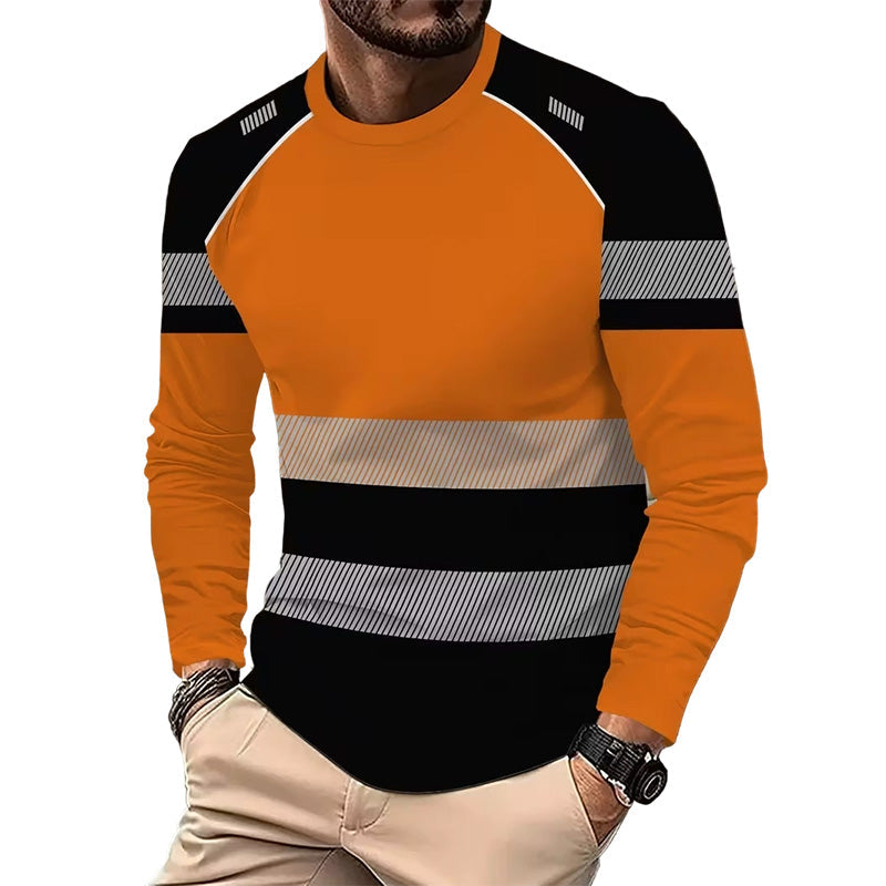 🏃‍♂️ Camiseta deportiva de manga larga para hombre – absorbe la humedad, con estampado discreto, para días activos