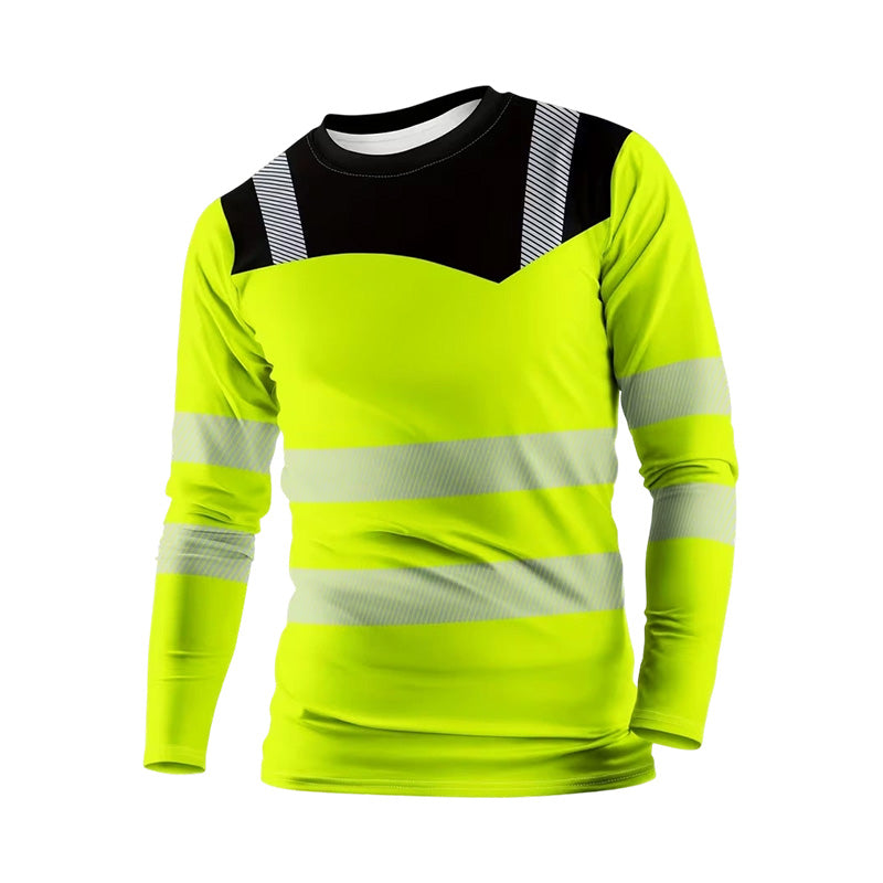 🏃‍♂️ Camiseta deportiva de manga larga para hombre – absorbe la humedad, con estampado discreto, para días activos