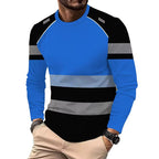 🏃‍♂️ Camiseta deportiva de manga larga para hombre – absorbe la humedad, con estampado discreto, para días activos