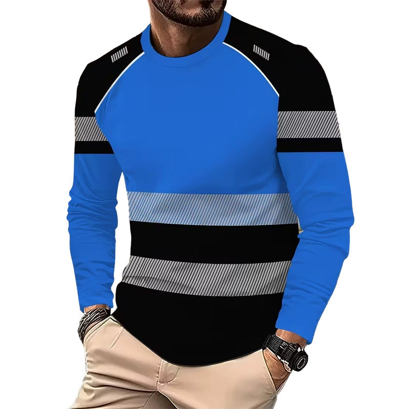 🏃‍♂️ Camiseta deportiva de manga larga para hombre – absorbe la humedad, con estampado discreto, para días activos