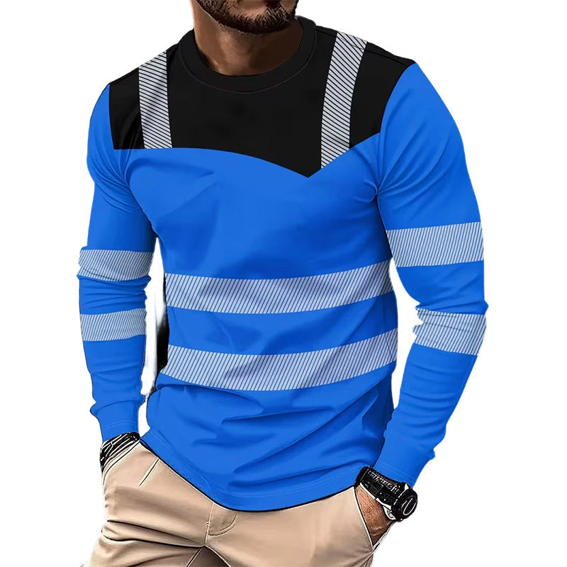 🏃‍♂️ Camiseta deportiva de manga larga para hombre – absorbe la humedad, con estampado discreto, para días activos