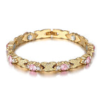 💎 ¡50% DESCUENTO! ✨ Pulsera magnética moderna – Strass, oro/plata & diseño de bienestar – Ajustable & elegante – perfecta para uso diario o como un regalo especial 💫