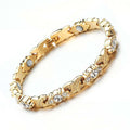 💎 ¡50% DESCUENTO! ✨ Pulsera magnética moderna – Strass, oro/plata & diseño de bienestar – Ajustable & elegante – perfecta para uso diario o como un regalo especial 💫