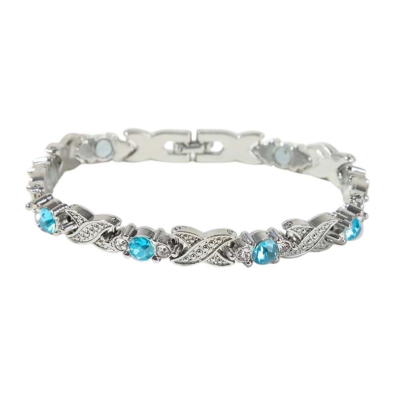 💎 ¡50% DESCUENTO! ✨ Pulsera magnética moderna – Strass, oro/plata & diseño de bienestar – Ajustable & elegante – perfecta para uso diario o como un regalo especial 💫