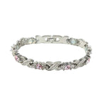 💎 ¡50% DESCUENTO! ✨ Pulsera magnética moderna – Strass, oro/plata & diseño de bienestar – Ajustable & elegante – perfecta para uso diario o como un regalo especial 💫