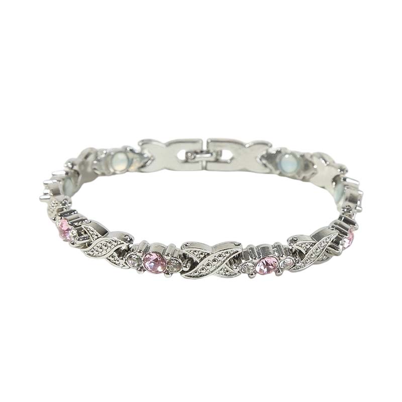 💎 ¡50% DESCUENTO! ✨ Pulsera magnética moderna – Strass, oro/plata & diseño de bienestar – Ajustable & elegante – perfecta para uso diario o como un regalo especial 💫
