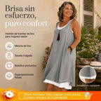 ⏰Último día de rebajas: 55% de descuento 💃Vestido camisero de dos piezas holgado y sin mangas para mujer